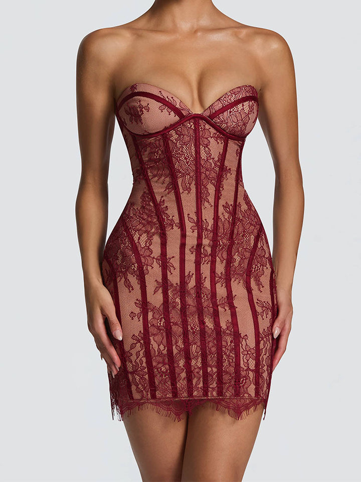Women's Lace Dress with Figure-Hugging Silhouette StylebySassy