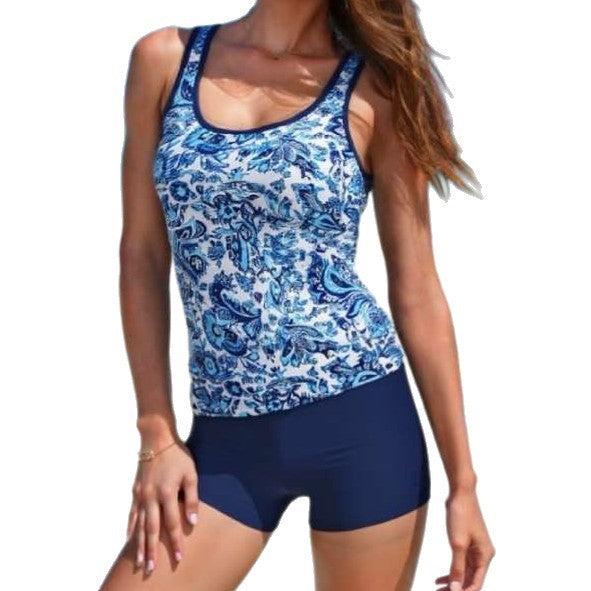 Women's High-Quality Sports Swimsuit with Floral Pattern StylebySassy