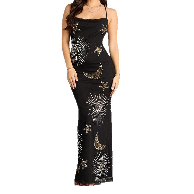 Women's Glamorous Evening Dress with Shimmering Sequins and Imaginative Design StylebySassy