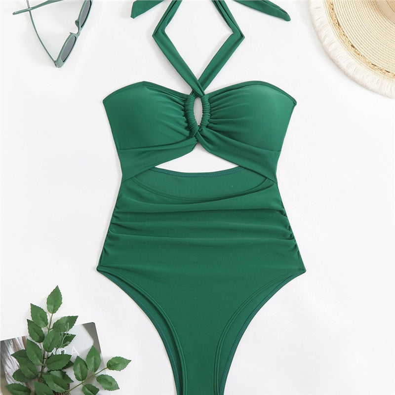 Women's one-piece swimsuit with playful wrap design StylebySassy