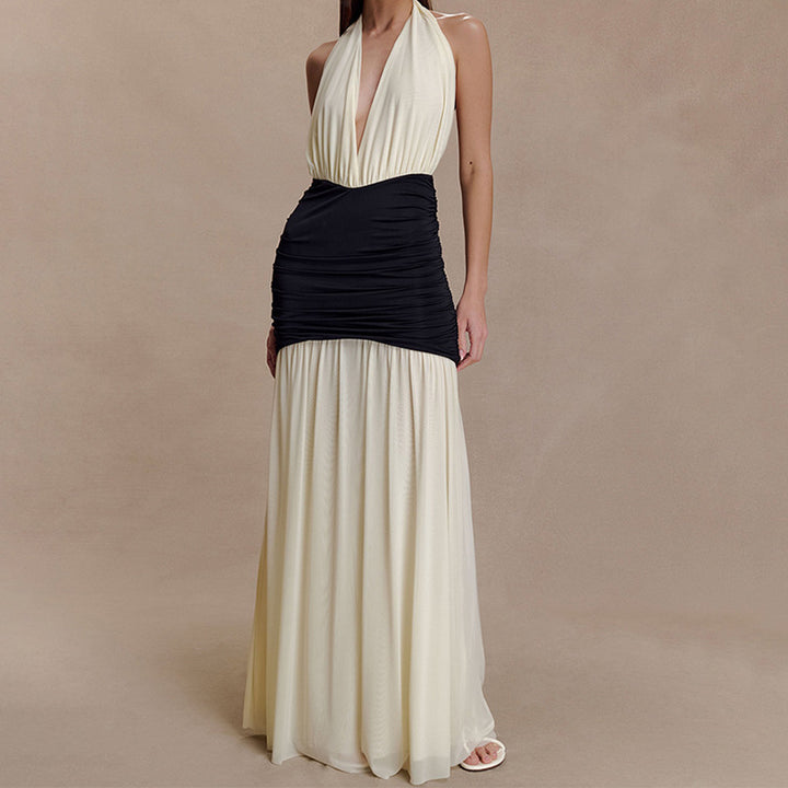 Women Elegant Maxi Dress with sophisticated wrap top StylebySassy
