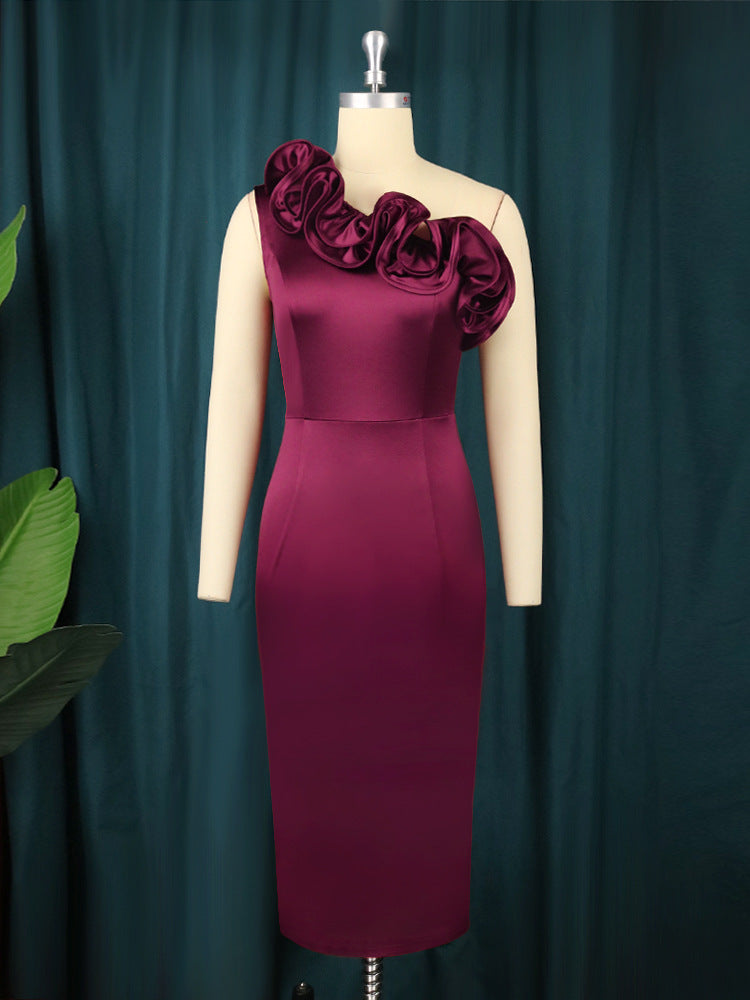 Women Elegant Cocktail Dress with Voluminous Ruffles StylebySassy