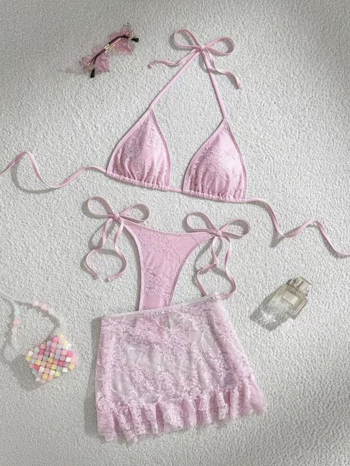 Ladies lace bikini with ruffles StylebySassy