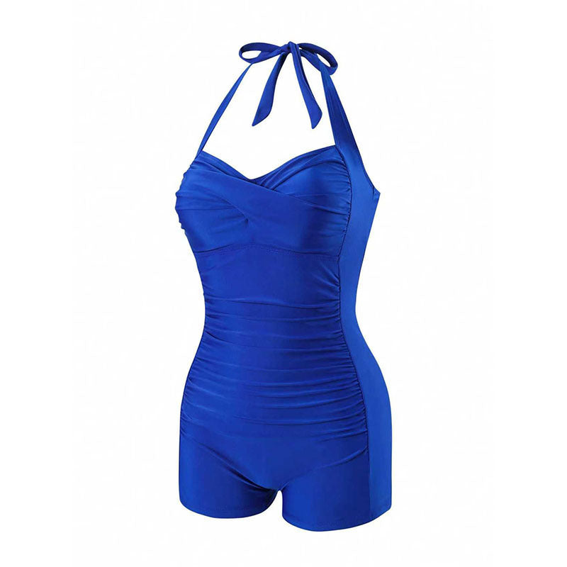 Women One-Piece Swimsuit with Trendy Wrap Design StylebySassy
