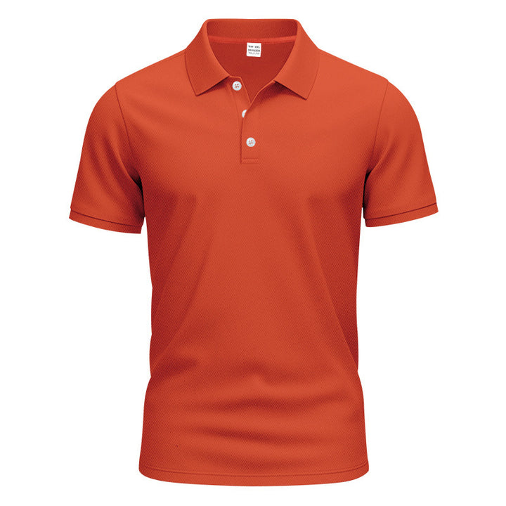 Men's breathable piqué polo shirt short sleeve with button placket StylebySassy