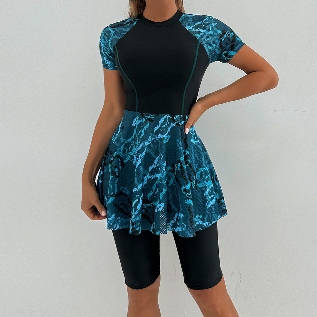 Women's sporty swimwear with covering skirt StylebySassy
