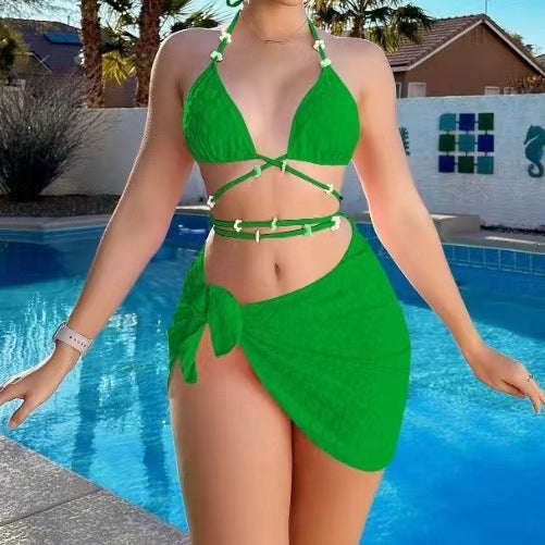 Women’s Bikini Set with Innovative Wrap Skirt StylebySassy