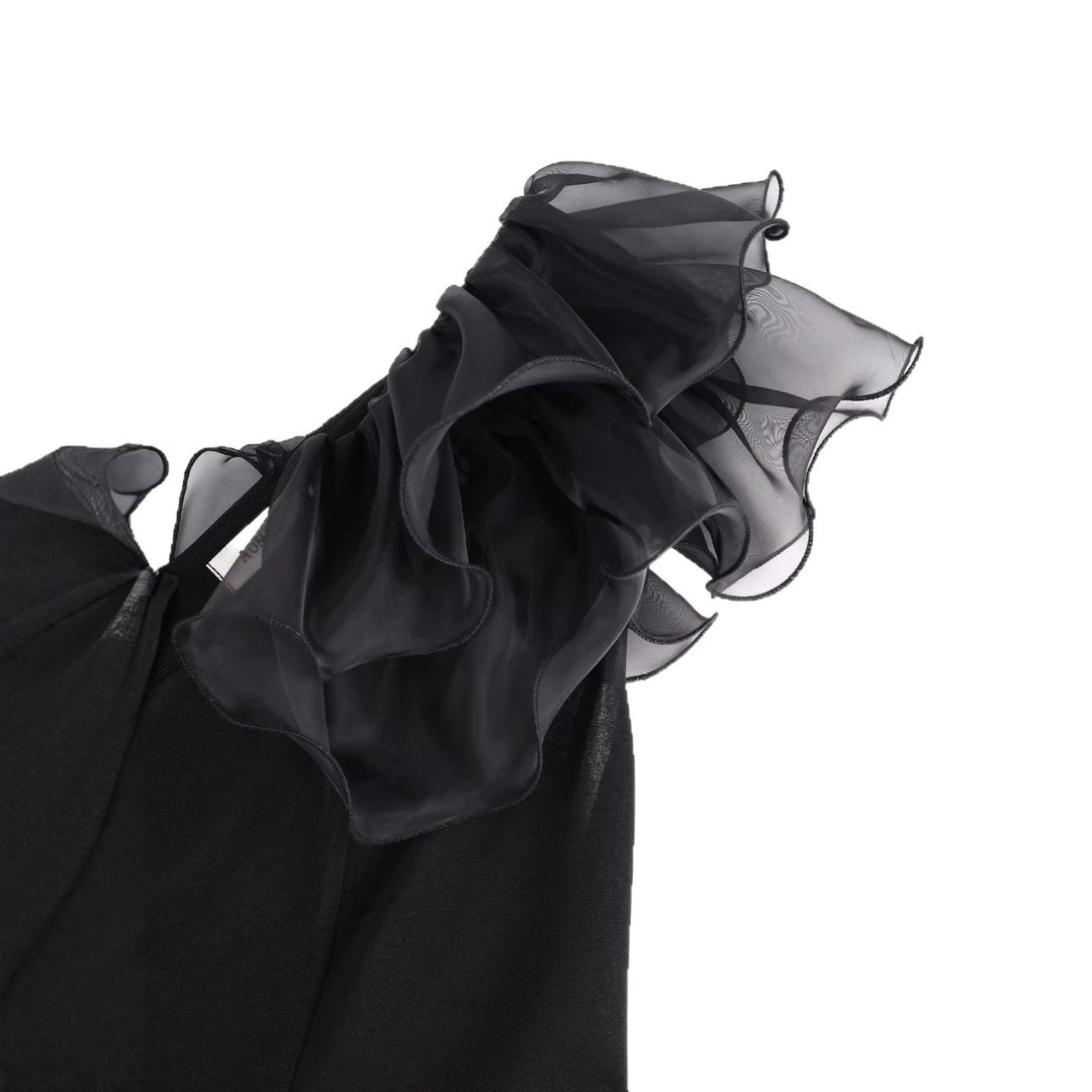 Women fitted dress with ruffle details StylebySassy