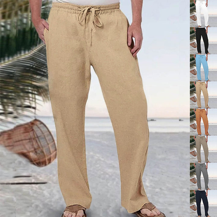 Men's soft lounge pants made of cotton jersey with elastic drawstring waistband and side pockets StylebySassy