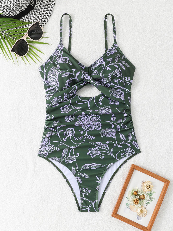 Women's Elegant One-Piece Swimsuit with Floral Design StylebySassy
