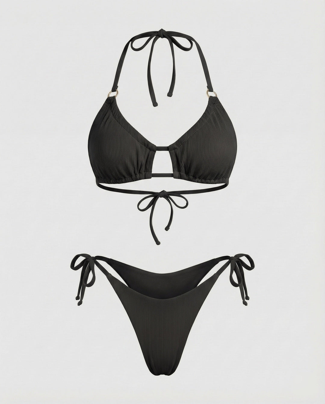 Women's Ruffled Triangle Bikini Decorative Bridge