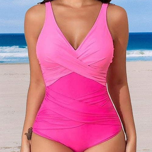 Women's figure-flattering swimsuit with sophisticated wrap look StylebySassy
