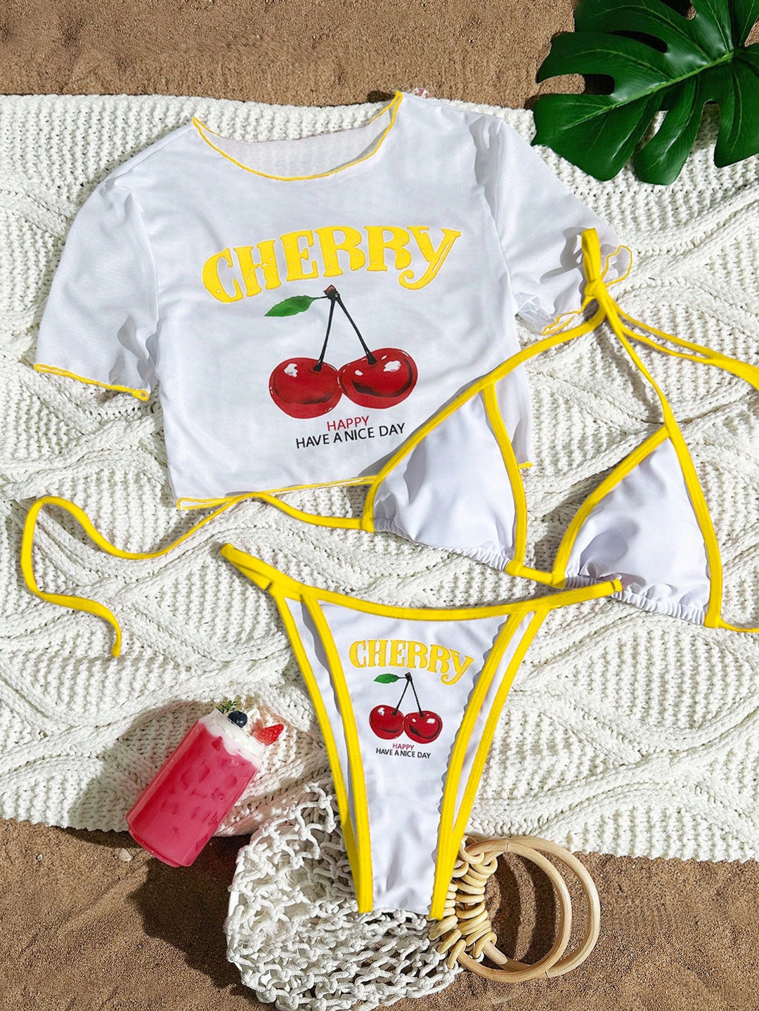 Women's Sporty Bikini with Transparent Top StylebySassy