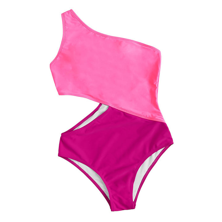 Women’s one-piece swimsuit with asymmetric top and modern cut StylebySassy