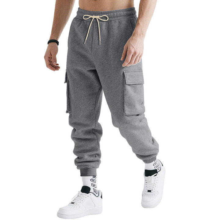Men's nan multifunctional powerful jogging pants with generous flap pockets, elastic drawstring, and tapered leg ending StylebySassy