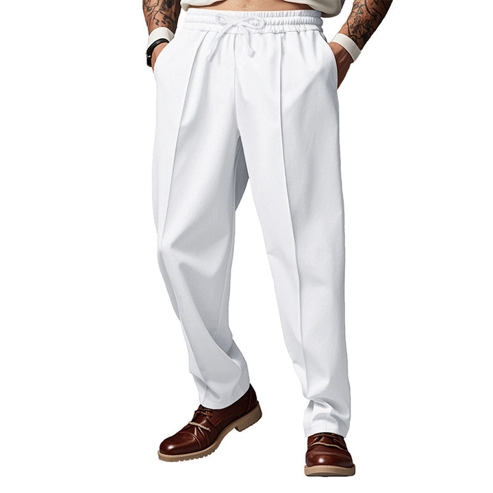 Men's sporty joggers with elastic waistband and front center seam StylebySassy