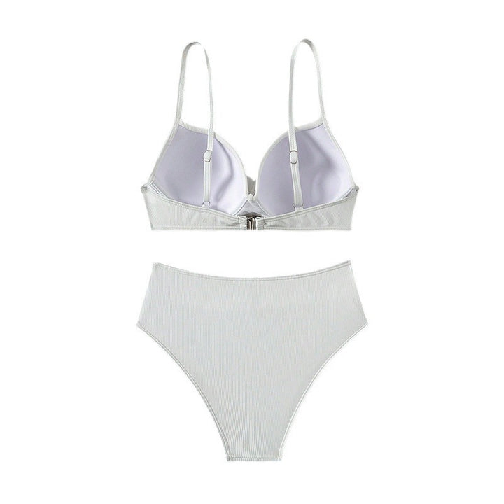 Women's High-Waisted Bikini Set with Elegant Underwire Top StylebySassy