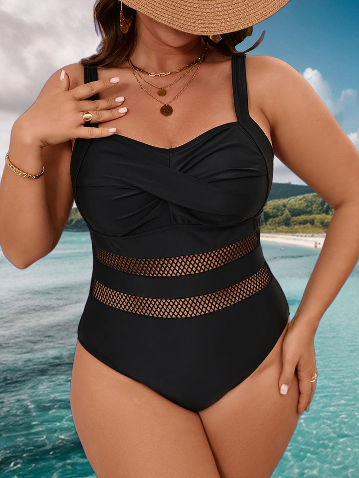 Women's One-Piece Swimsuit with Elegant Mesh Design StylebySassy