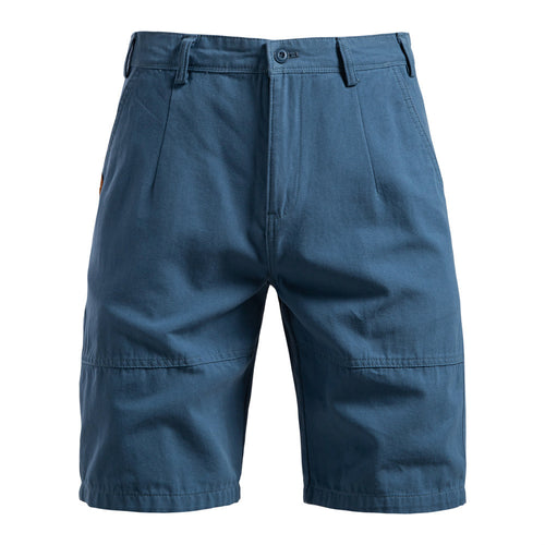Men's robust cotton twill Bermuda shorts with reinforced knee inserts and relaxed fit StylebySassy