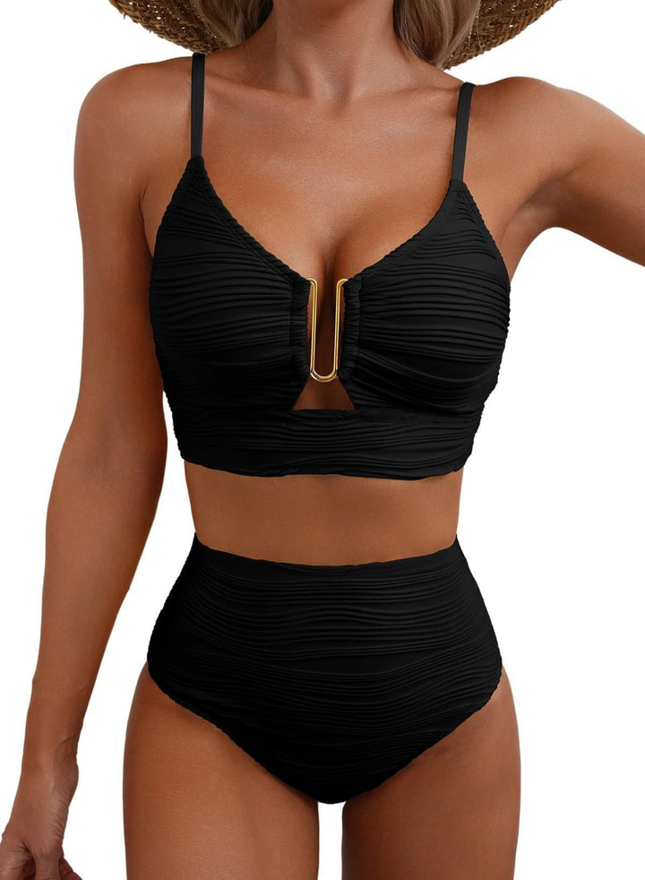 Ladies High-Cut Bikini with Ruffles StylebySassy