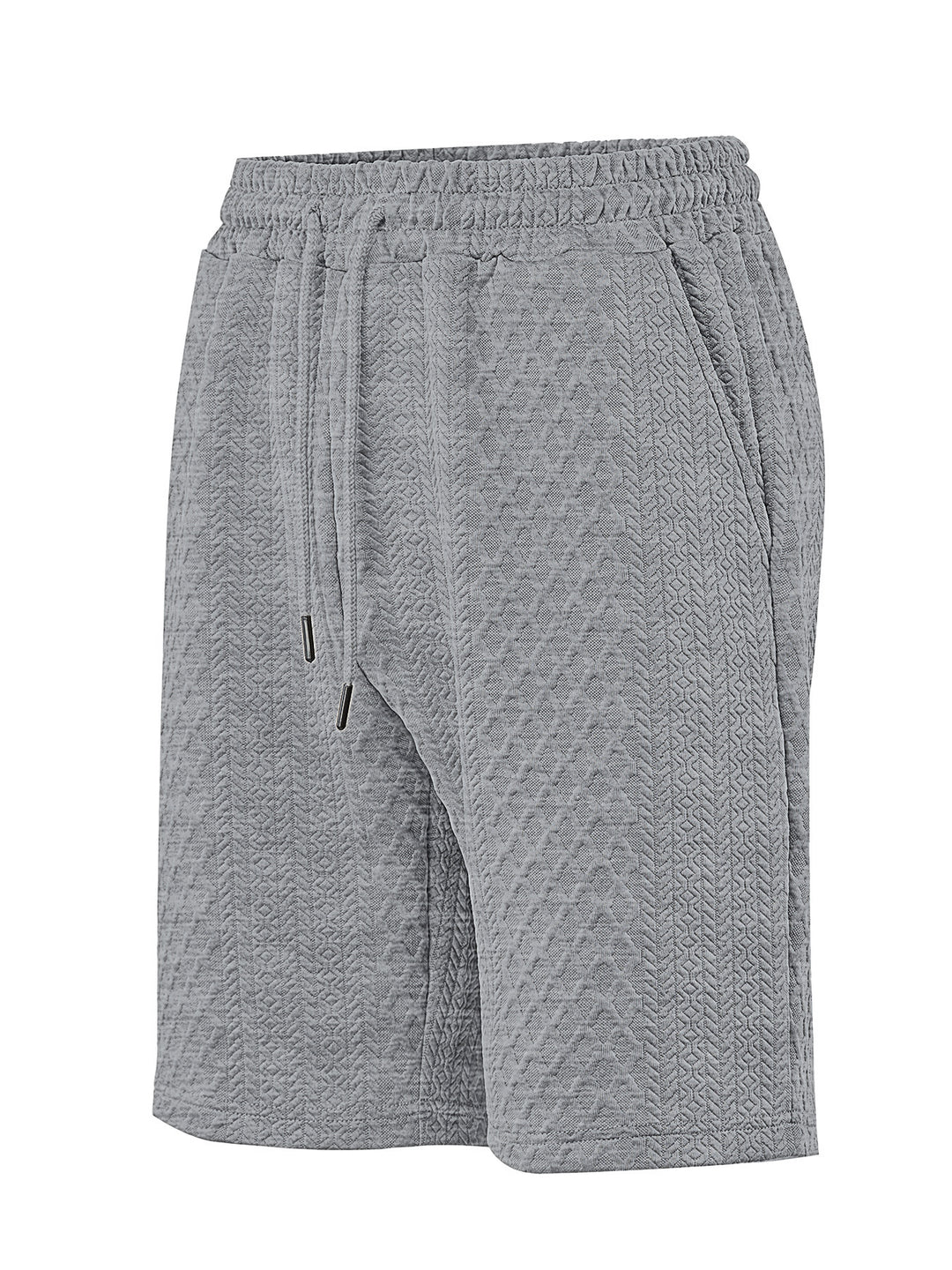 Men's structured lounge shorts with elastic waistband drawstring and side pockets StylebySassy