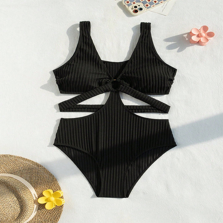 Women’s one-piece swimsuit with intricate cut-out details StylebySassy