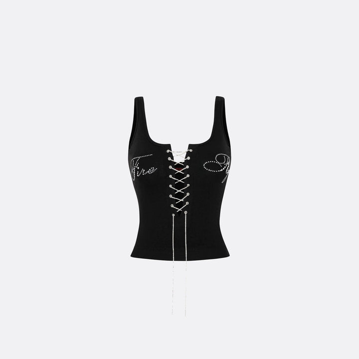 Women's Elegant Knot Top with Beaded Details StylebySassy