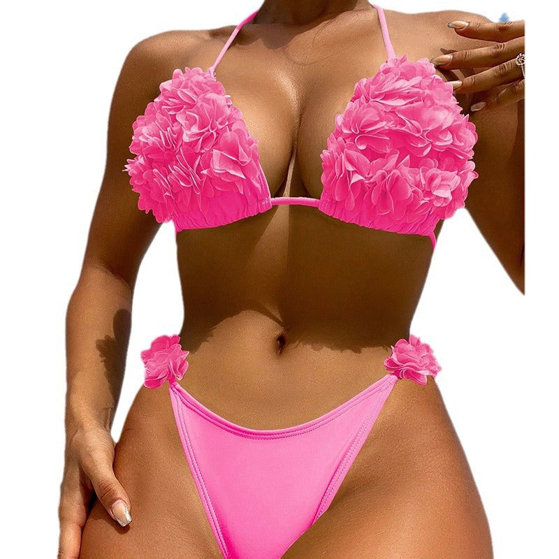 Women's bikini set with floral ruffle details StylebySassy