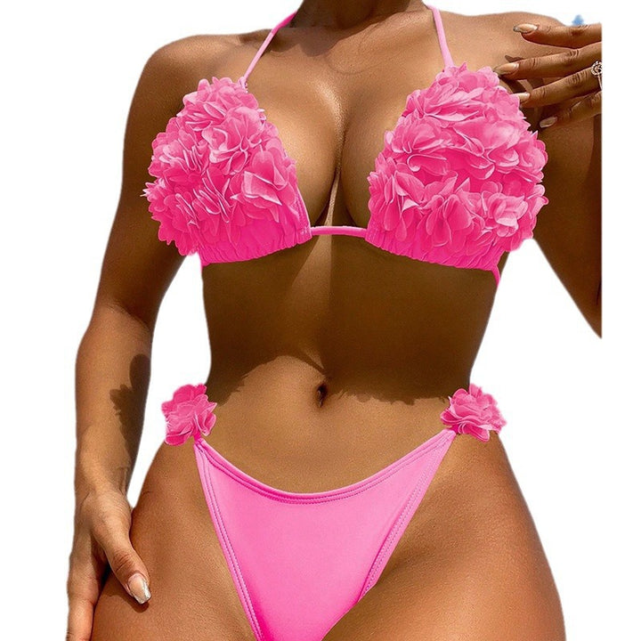 Women's bikini set with floral ruffle details StylebySassy