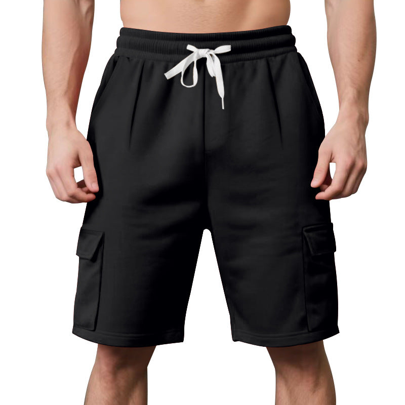 Men's elastic Cargo Bermuda with drawstring and multiple pockets StylebySassy