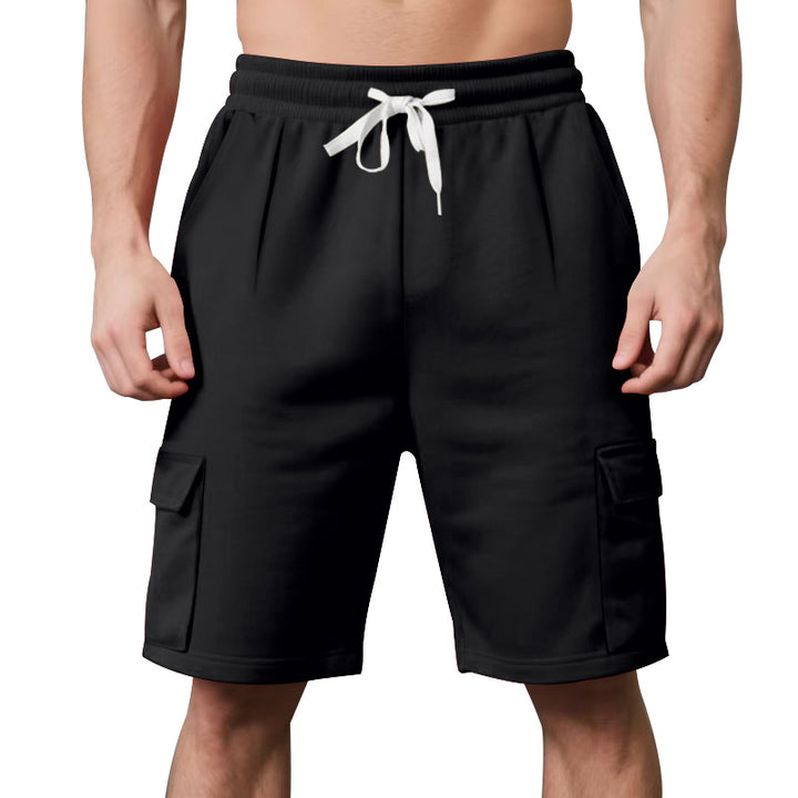Men's elastic Cargo Bermuda with drawstring and multiple pockets StylebySassy
