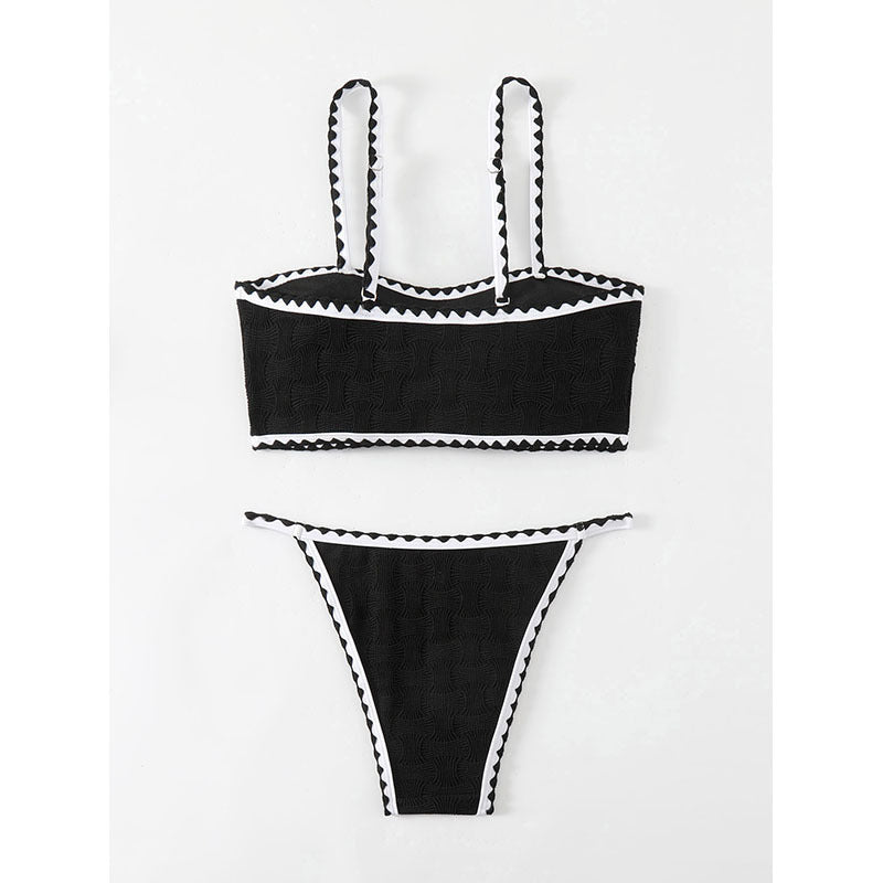 Women’s bikini with textured top and trendy contrast details StylebySassy