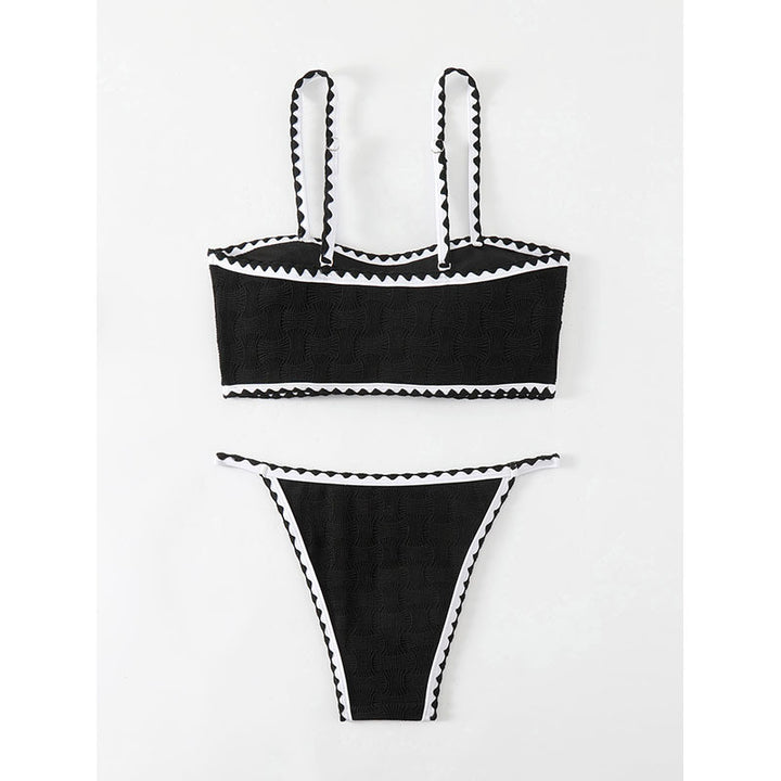 Women’s bikini with textured top and trendy contrast details StylebySassy
