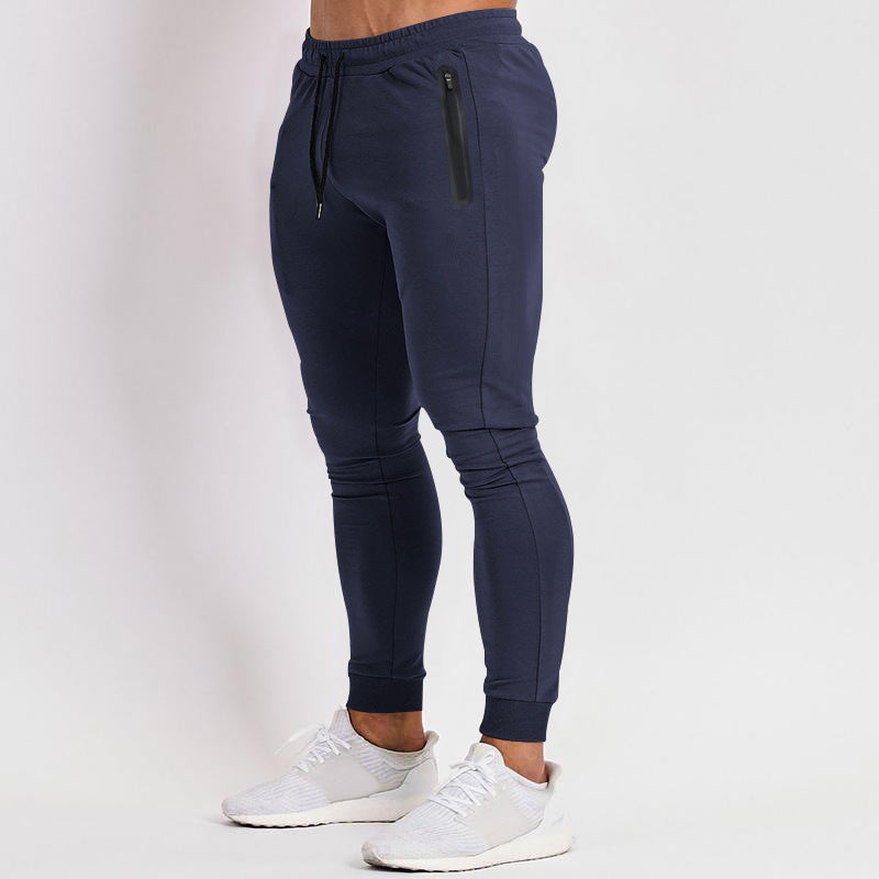 Men's slim fit functional jogging pants with waterproof zip pocket and elastic waistband StylebySassy