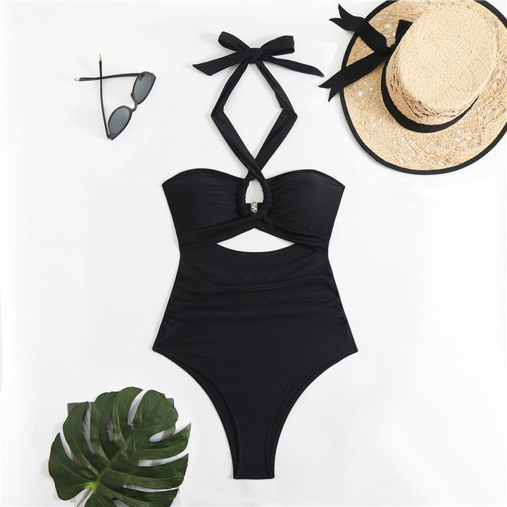 Women's one-piece swimsuit with playful wrap design StylebySassy