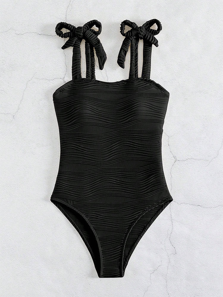 Women's One-Piece Swimsuit with Elegant Gathered Detail