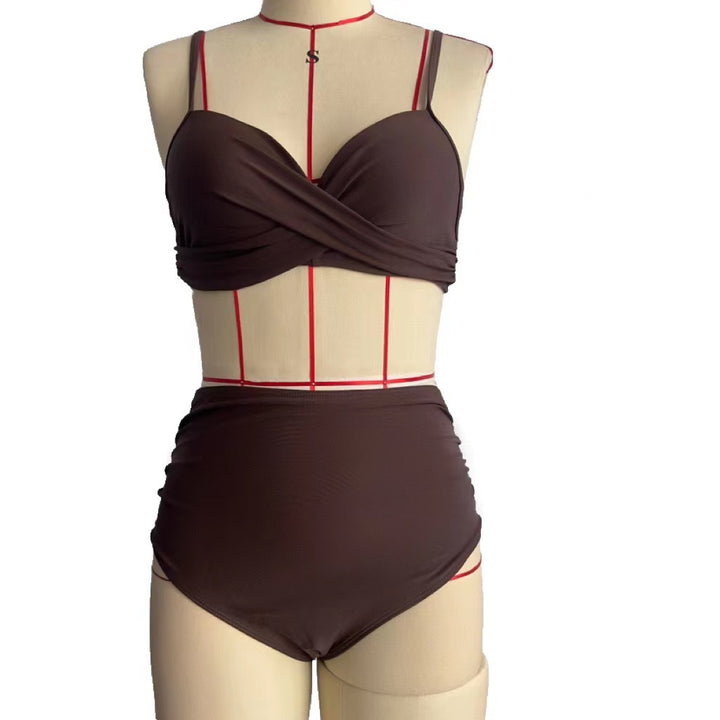 Women High-Waist Bikini with Leopard Pattern StylebySassy