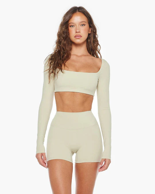 Women's Sporty Long Sleeve Crop Top StylebySassy