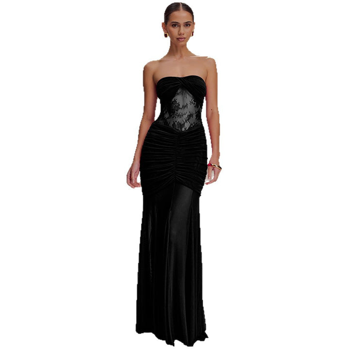 Ladies Elegant Maxi Dress with Sophisticated Ruffle Details StylebySassy