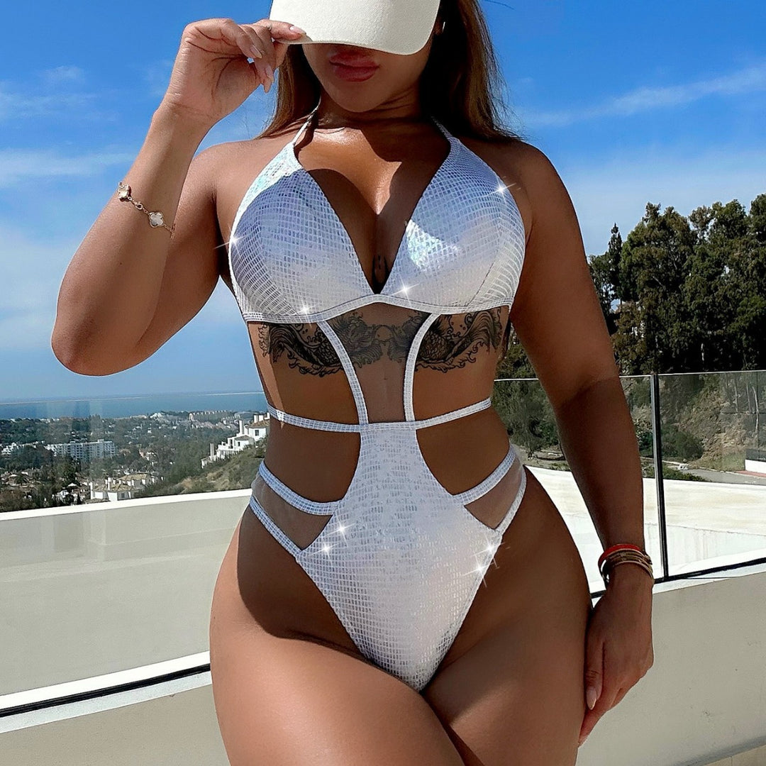 Women Cut-Out Bikini with Shimmering Design StylebySassy
