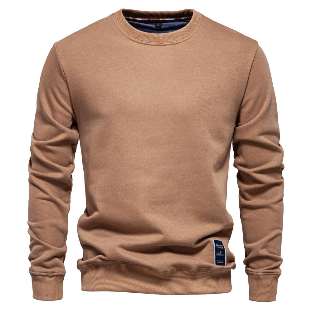 Men's classic crew neck sweatshirt made of heavy cotton blend with fleece inner side and ribbed cuffs StylebySassy