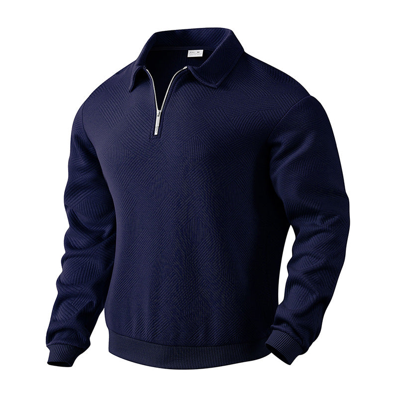 Men's structured troyer with half zip and standing collar StylebySassy