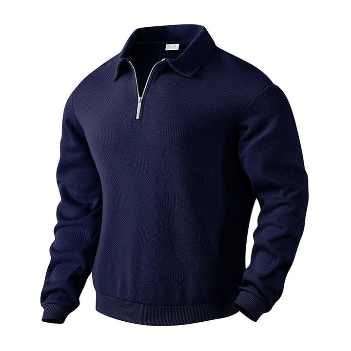 Men's structured troyer with half zip and standing collar StylebySassy