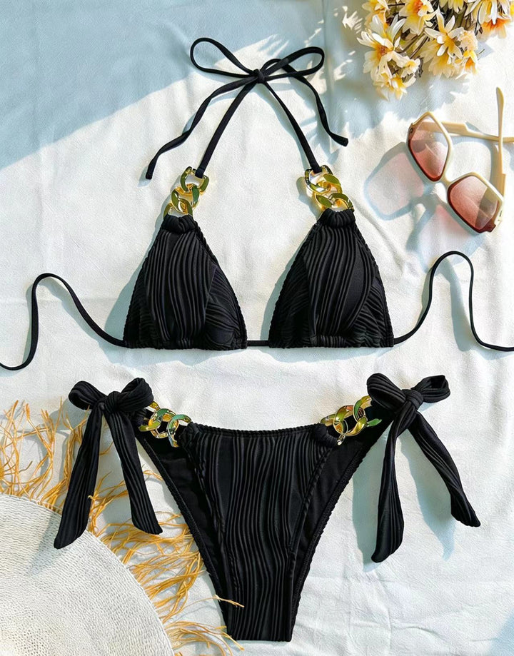 Women's Triangle Bikini with sophisticated chain details StylebySassy