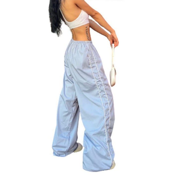Women's Wide Satin Pants with Elastic Waistband StylebySassy