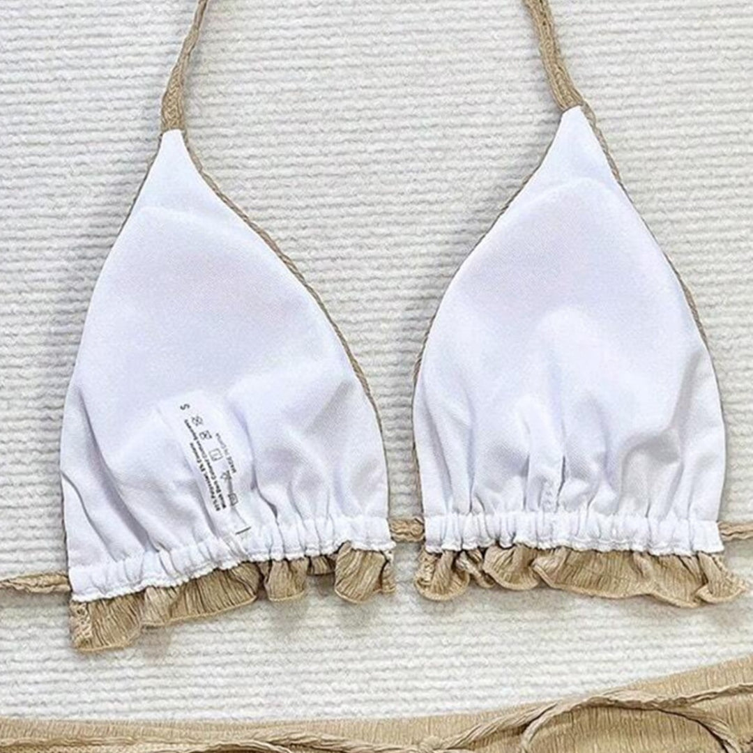 Women Triangle Bikini Set with Casual Shorts StylebySassy