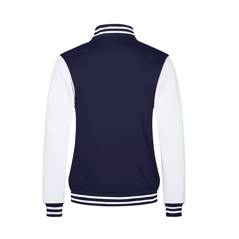 Men's classic college jacket in baseball style with contrasting sleeves and ribbed cuffs StylebySassy