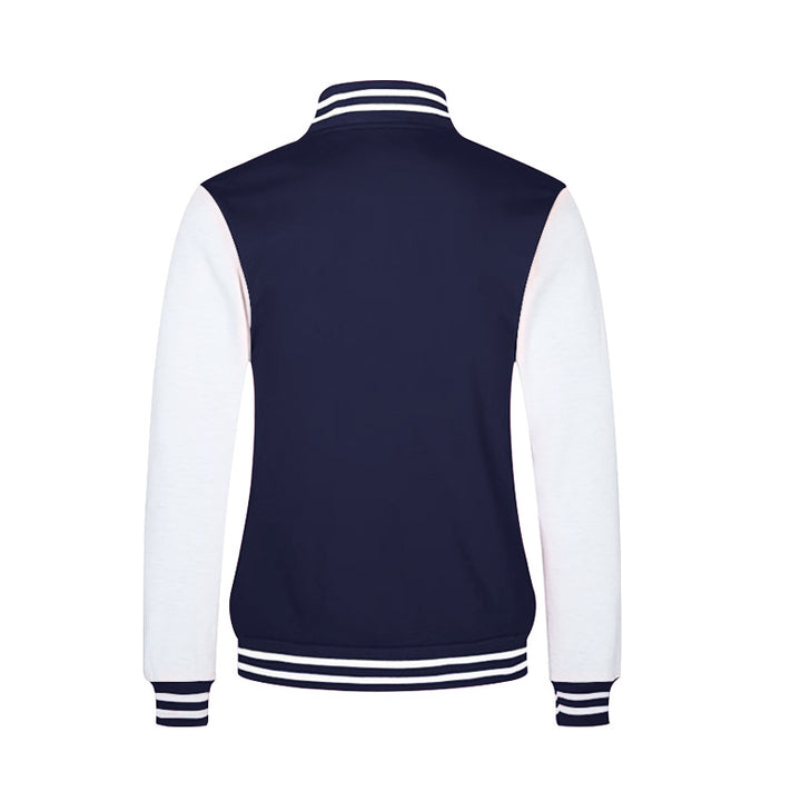 Men's classic college jacket in baseball style with contrasting sleeves and ribbed cuffs StylebySassy