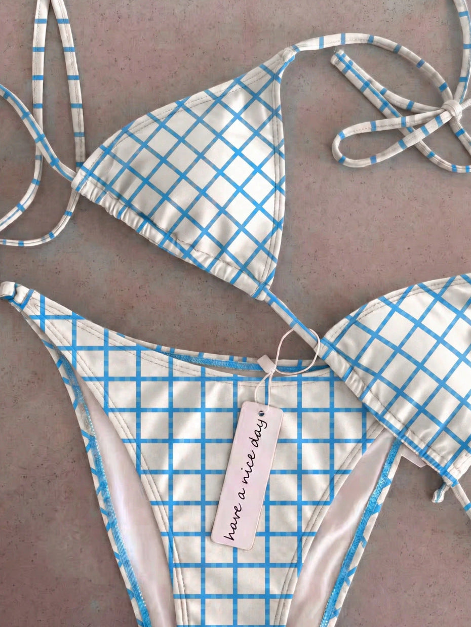 Women's triangle bikini with classic polka dot pattern StylebySassy