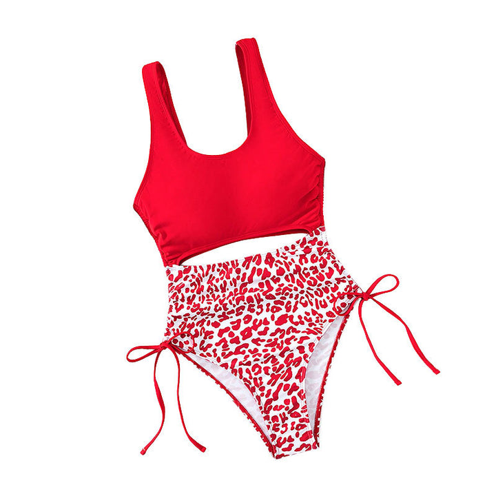 Women's One-Piece Swimsuit with Continuous and Color-Accentuated Design StylebySassy